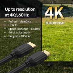 UNITEK HDMI2.0 KABLO 5MT 4K&60Hz (C11079BK-5M)