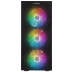 EVEREST FACED V5 MESH 600W RGB SİYAH GAMİNG KASA