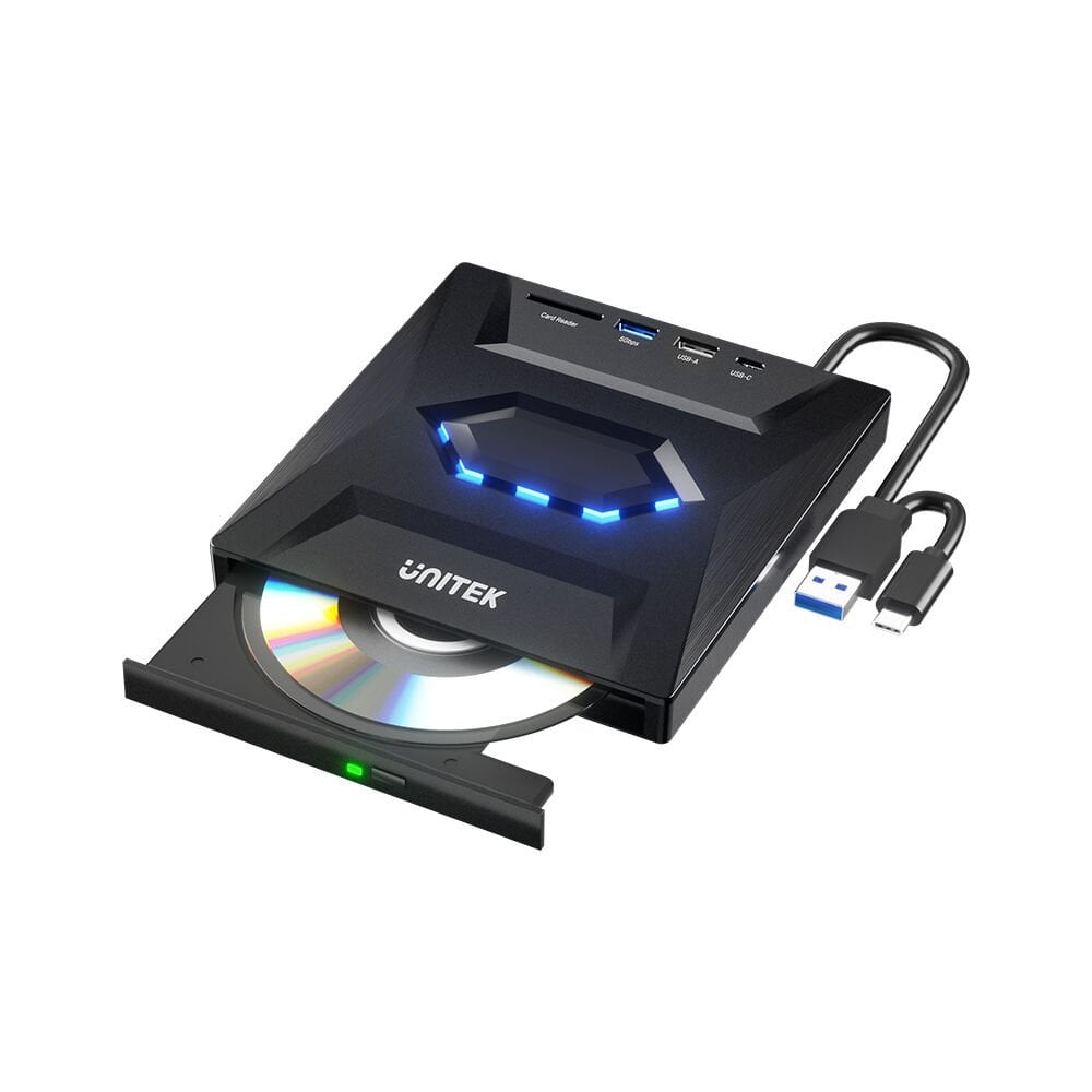 UNITEK HARİCİ DVD-RW USB TYPE-C/A+5in1 DOCK T1037A