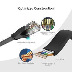 UNITEK CAT6 PATCH KABLO 3MT FLAT (C1811GBK)
