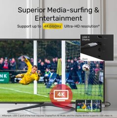 UNITEK USB-C 3.2 KABLO 2MT 5GBPS 4K (C14091ABK)