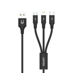 UNITEK USB-A 3in1 HIZLI ŞARJ 1.2MT 2.4A (C14049BK)