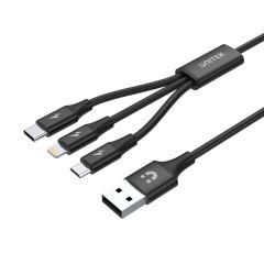 UNITEK USB-A 3in1 HIZLI ŞARJ 1.2MT 2.4A (C14049BK)