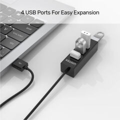 UNITEK TYPE-A TO 4 PORT USB HUB 80CM KABLO(Y-2140)