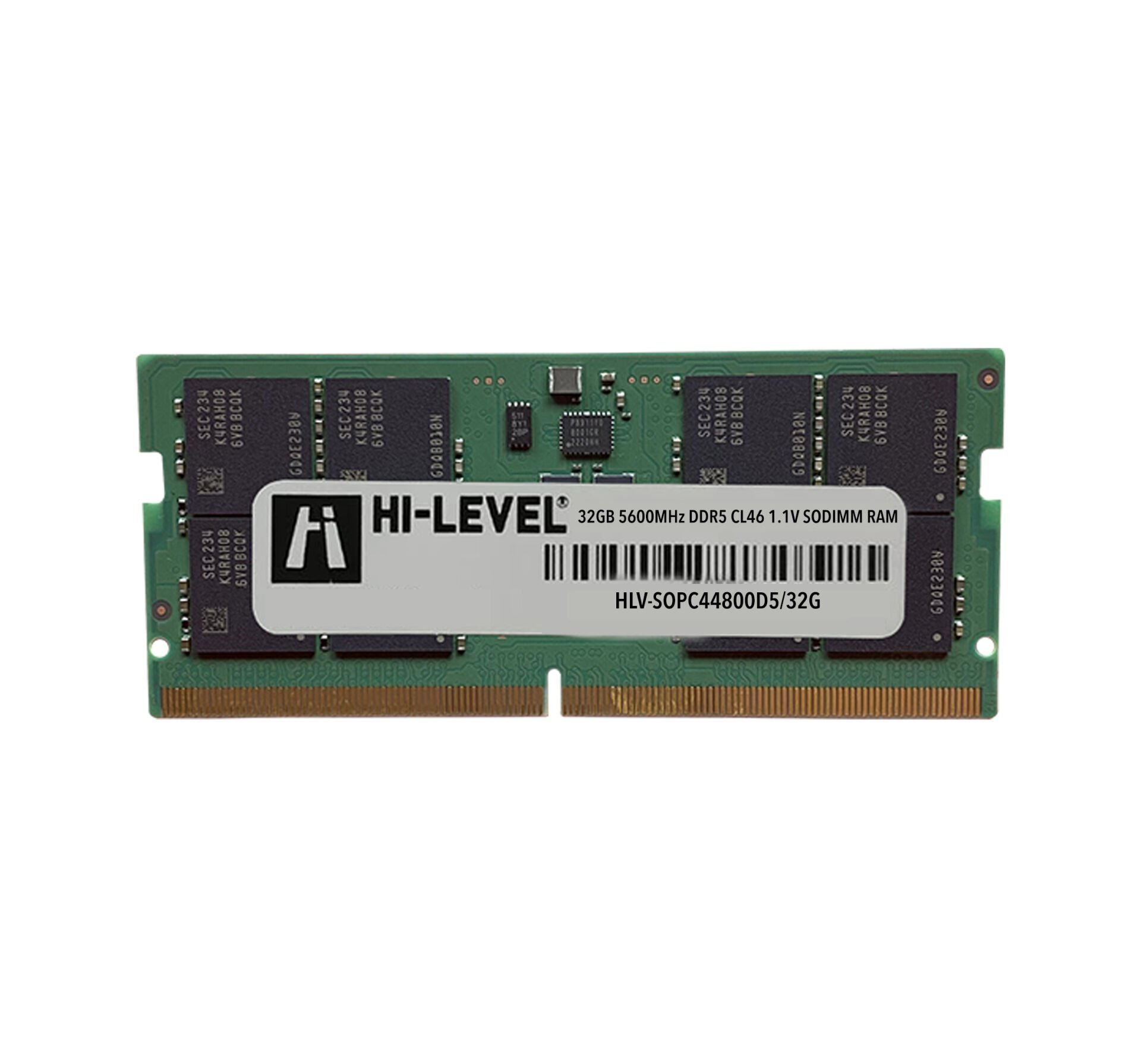32GB HI-LEVEL DDR5 5600Mhz SODIMM 1.1V HLV-SOPC44800D5/32G
