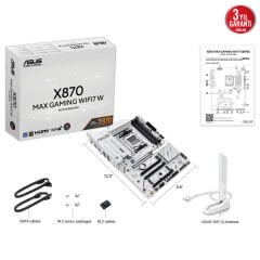 ASUS X870 MAX GAMING WIFI 7  AMD ANAKART BEYAZ