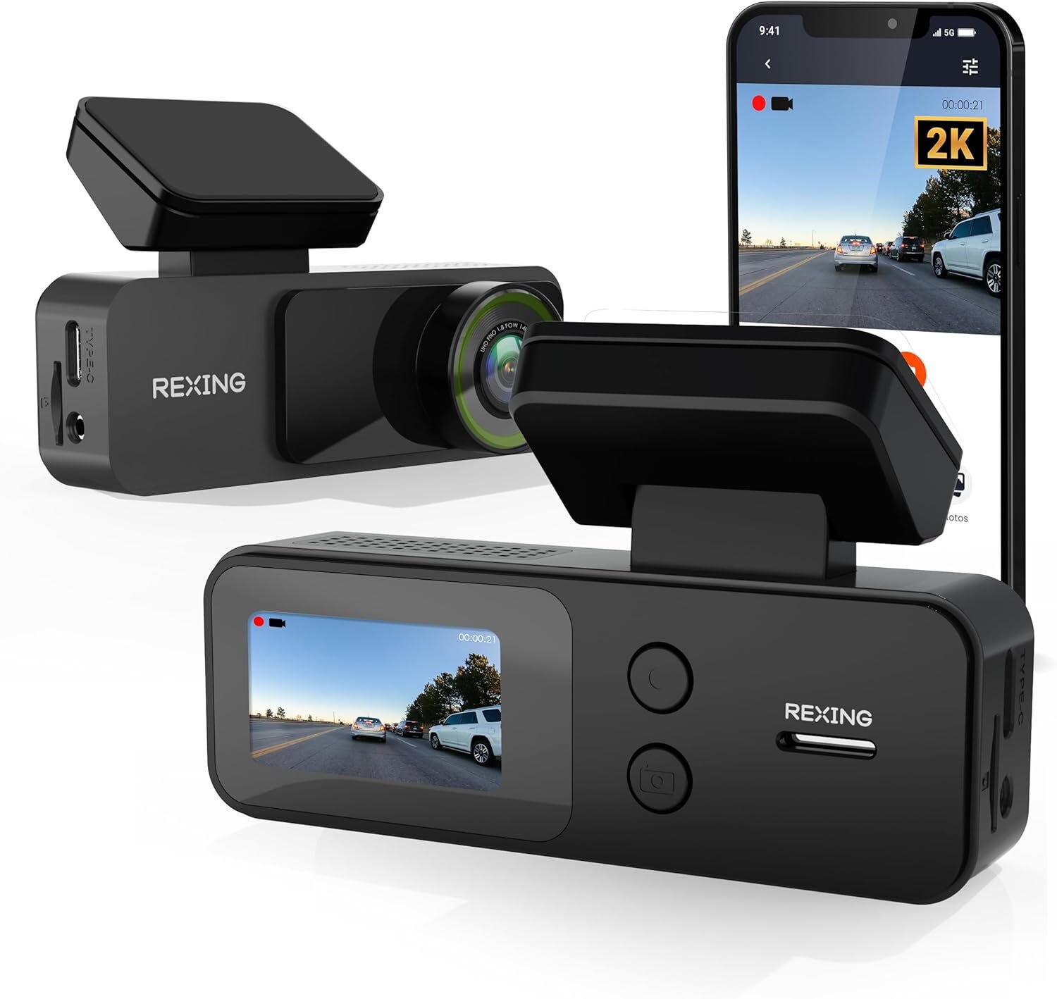 REXING V1 LITE 2K WIFI ARAC KAMERASI + 32GB SD KAR