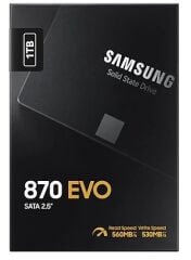1TB SAMSUNG 870 560/530MB/s EVO MZ-77E1T0BW SSD (Resmi Distribütör Garantili)